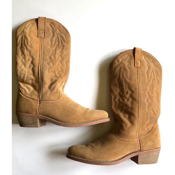 mens tan suede cowboy boots